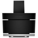 A1/eIQAN60BLTOUCHHE Refurbished electriQ eIQAN60BLTOUCHHE 60cm Touch Control Angled Cooker Hood Black and Stainless Steel