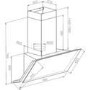 electriQ Angled Stainless 90cm Cooker Hood Includes Optional Chimney  - 5 Year warranty