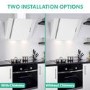 electriQ 60cm Angled Chimney Cooker Hood - White Glass
