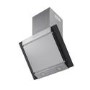 electriQ 60cm Angled Chimney Cooker Hood - Stainless Steel & Black Glass
