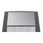 electriQ 60cm Angled Chimney Cooker Hood - Stainless Steel & Black Glass