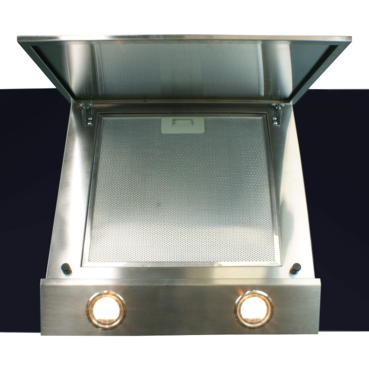 GRADE A2 - electriQ 90cm Angled Glass and Steel Designer Chimney Cooker Hood  -  5 Year warranty