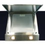GRADE A2 - electriQ 90cm Angled Glass and Steel Designer Chimney Cooker Hood  -  5 Year warranty