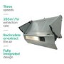 Refurbished electriQ 60cm Fully Integrated Built in Cooker Hood Grey