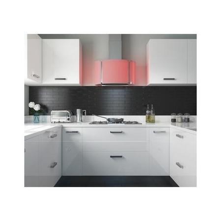 GRADE A2 - electriQ Designer Curved 70cm LED light Oval Chimney Cooker Hood -  5 Year warranty 