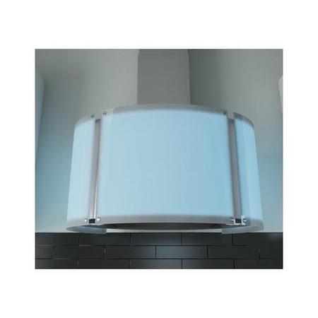GRADE A2 - electriQ Designer Curved 70cm LED light Oval Chimney Cooker Hood -  5 Year warranty 
