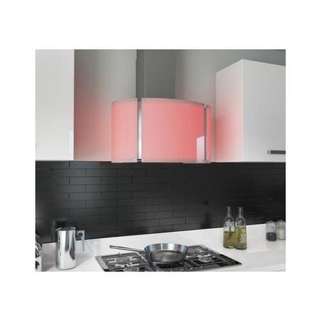 GRADE A2 - electriQ Designer Curved 70cm LED light Oval Chimney Cooker Hood -  5 Year warranty 