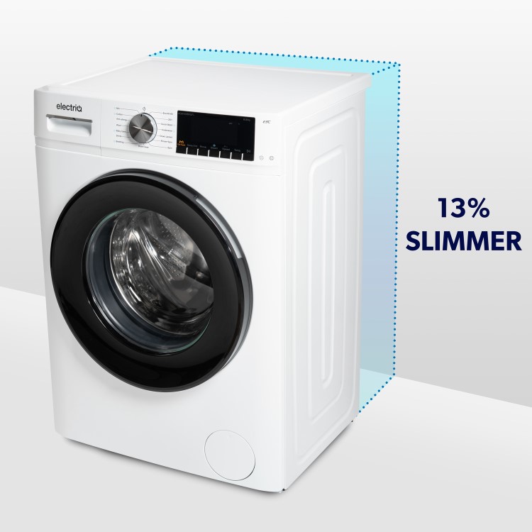 Refurbished electriQ Eqmwm8kgfl Freestanding 8KG 14000 Spin Washing Machine White