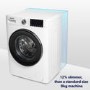 Refurbished electriQ eQMWM8KGFLA Freestanding 8KG 1400 Spin Washing Machine White