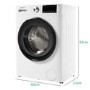 Refurbished electriQ eQMWM8KGFLA Freestanding 8KG 1400 Spin Washing Machine White