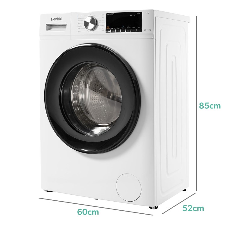 Refurbished electriQ eQMWM8KGFLA Freestanding 8KG 1400 Spin Washing Machine White