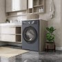 Refurbished electriQ eQMWM8KGFLG Freestanding 8KG 1400 Spin Washing Machine Grey