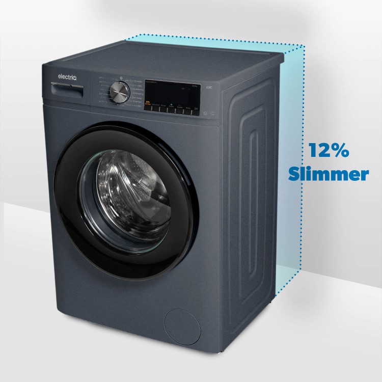 Refurbished electriQ eQMWM8KGFLG Freestanding 8KG 1400 Spin Washing Machine Grey