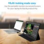 GRADE A2 - electriQ 15.6 inch Portable Gaming Monitor HDMI/USB-C Speakers Built-in - Compatible with Raspberry Pi PS4 Xbox & Mobile Phones