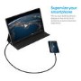 GRADE A2 - electriQ 15.6 inch Portable Gaming Monitor HDMI/USB-C Speakers Built-in - Compatible with Raspberry Pi PS4 Xbox & Mobile Phones