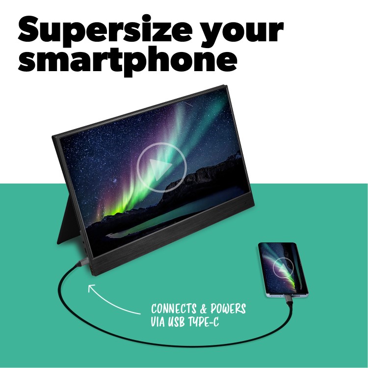 Refurbished electriQ eiQ-15UHDPM 15.6" IPS UHD 4K Portable Monitor