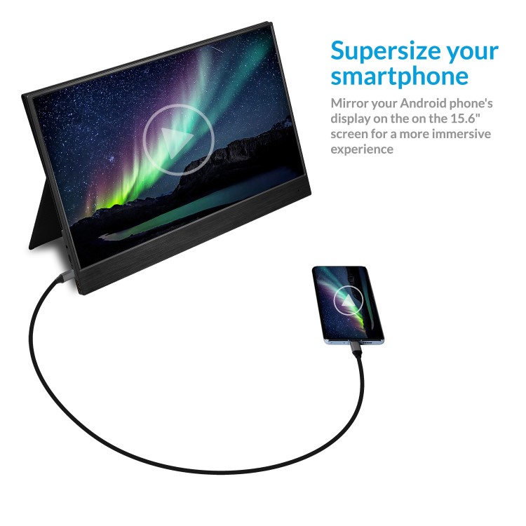 electriQ 15.6" IPS UHD 4K Type C Portable Monitor