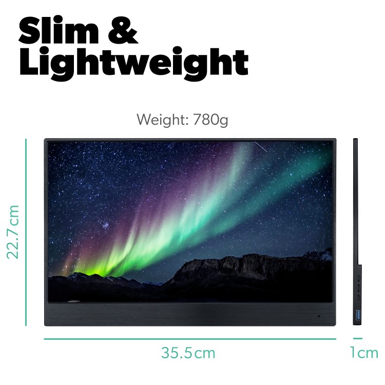Refurbished electriQ eiQ-15UHDPM 15.6" IPS UHD 4K Portable Monitor