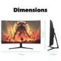 electriq 32" QHD HDR 165Hz FreeSync Curved Gaming Monitor