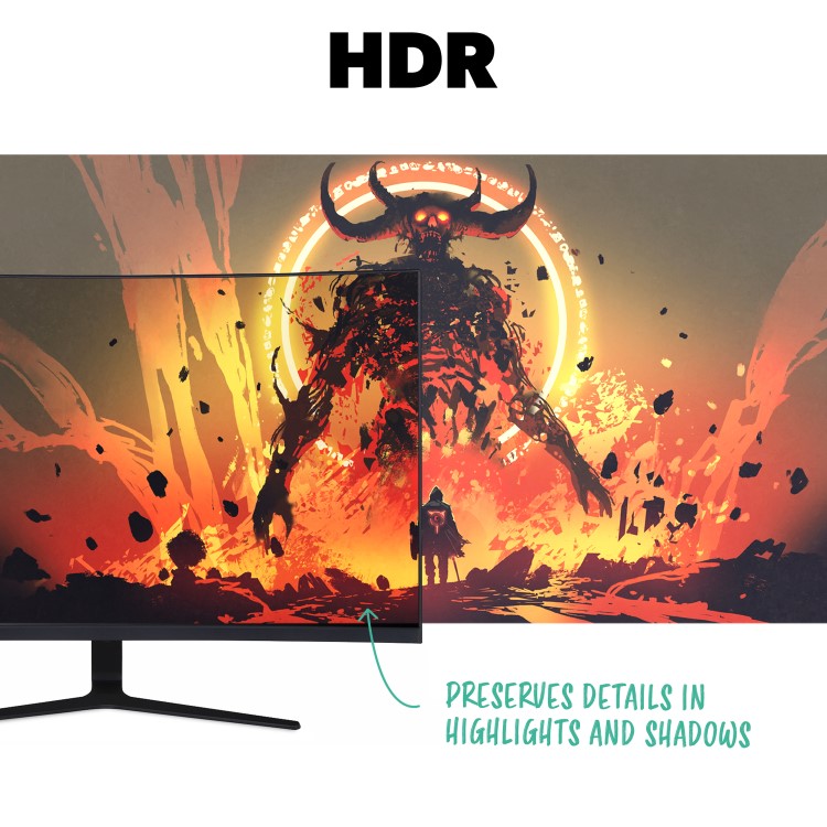 electriq 32" QHD HDR 165Hz FreeSync Curved Gaming Monitor