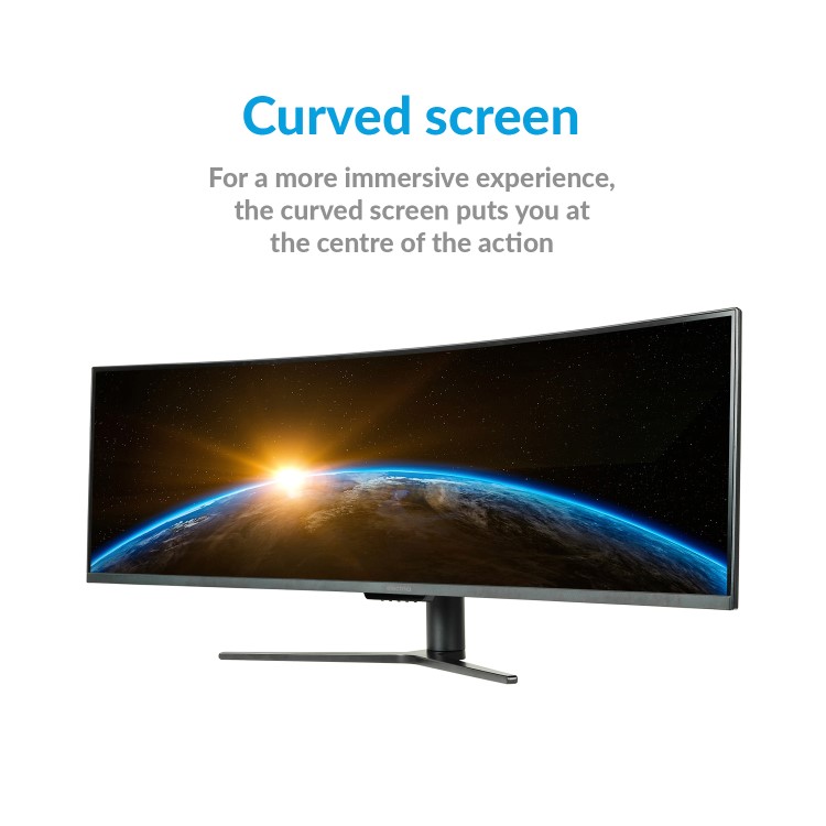 Refurbished electriQ 49" VA LCD FHD Super UltraWide 144Hz Curved Monitor