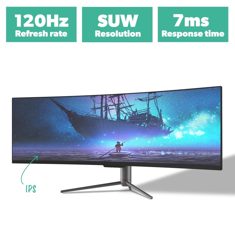 electriQ 43" Super UltraWide 120Hz Curved Monitor