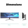 electriQ 43" Super UltraWide 120Hz Curved Monitor