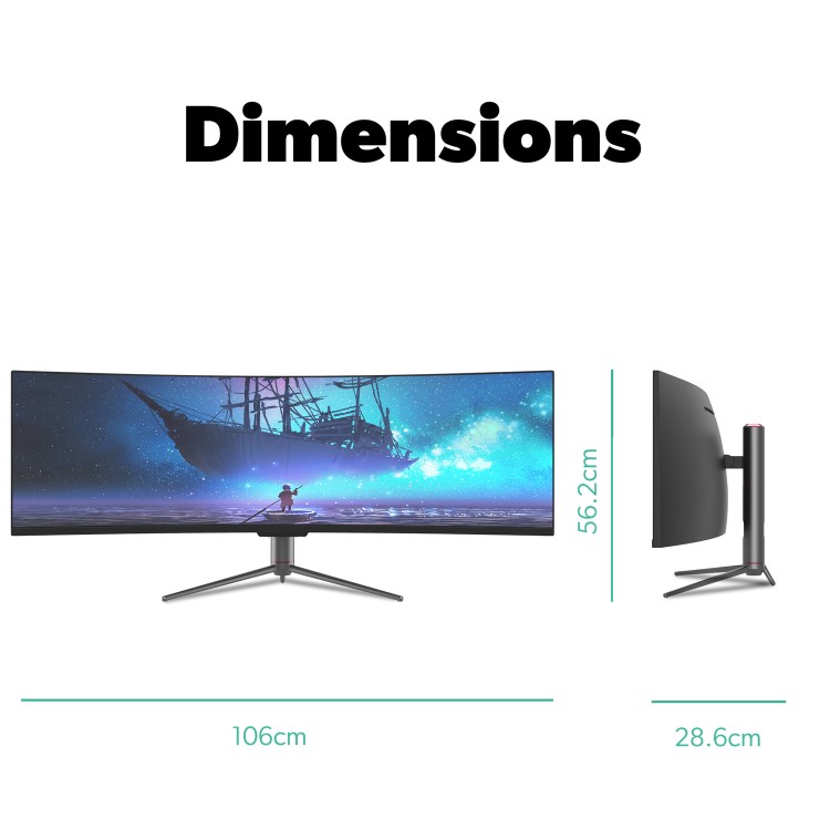 electriQ 43" Super UltraWide 120Hz Curved Monitor