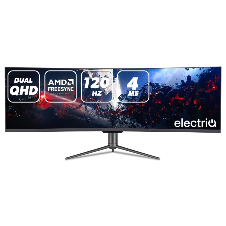 electriQ 49" QLED UWQHD 120Hz Super UltraWide Curved Monitor
