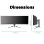 electriQ 49" QLED UWQHD 120Hz Super UltraWide Curved Monitor