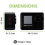 4K 60 FPS Wifi Dual Screen Waterproof Sports Action Camera - Anti Shake Technology and Full Accessory Kit