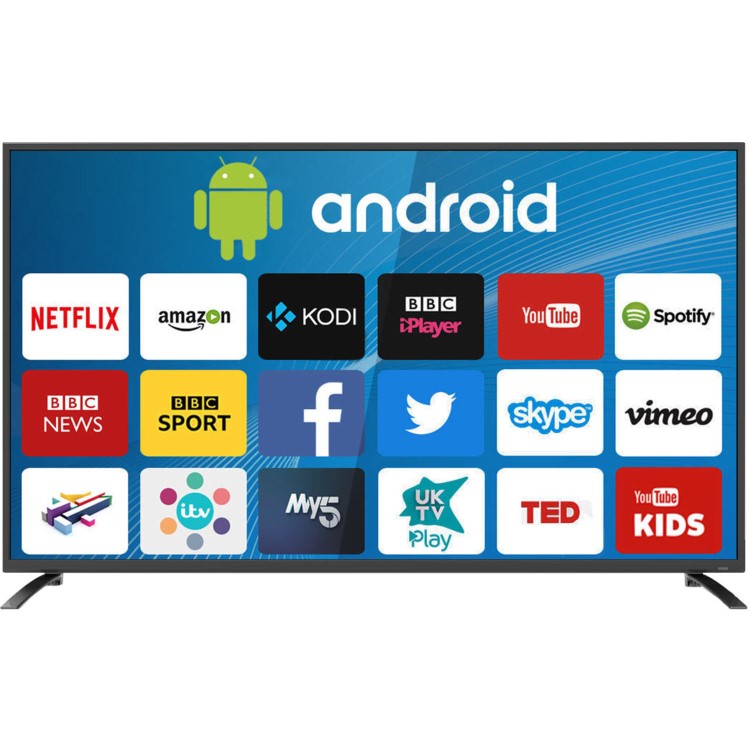 Refurbished electriQ 65" 4K Ultra HD with HDR LED Freeview HD Android Smart TV