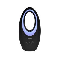 electriQ 24 Inch Bladeless Tower Fan with Mood Light - Black
