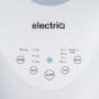 electriQ 24 Inch Smart Quiet Bladeless Tower Fan and Heater with Mood Light - White