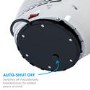 electriQ 24 Inch Smart Quiet Bladeless Tower Fan and Heater with Mood Light - White