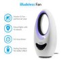 electriQ Bladeless Heater Fan 2kW with Optional Mood Light