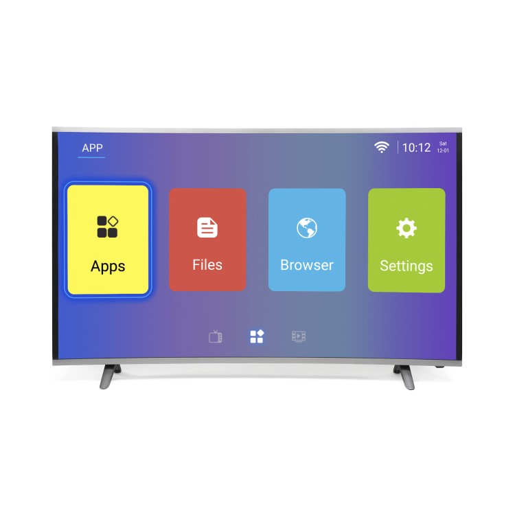 electriQ 65" Curved 4K Ultra HD Android Smart HDR LED TV with Freeview HD