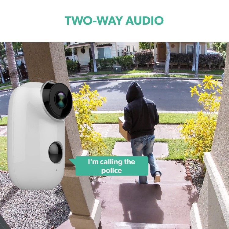 electriQ Full 1080p HD Outdoor Wireless Battery Camera with Mount