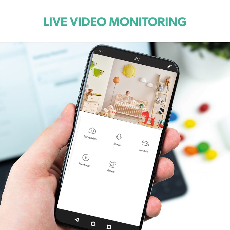 GRADE A2 - electriQ 720p HD Wireless Battery Camera with Mount