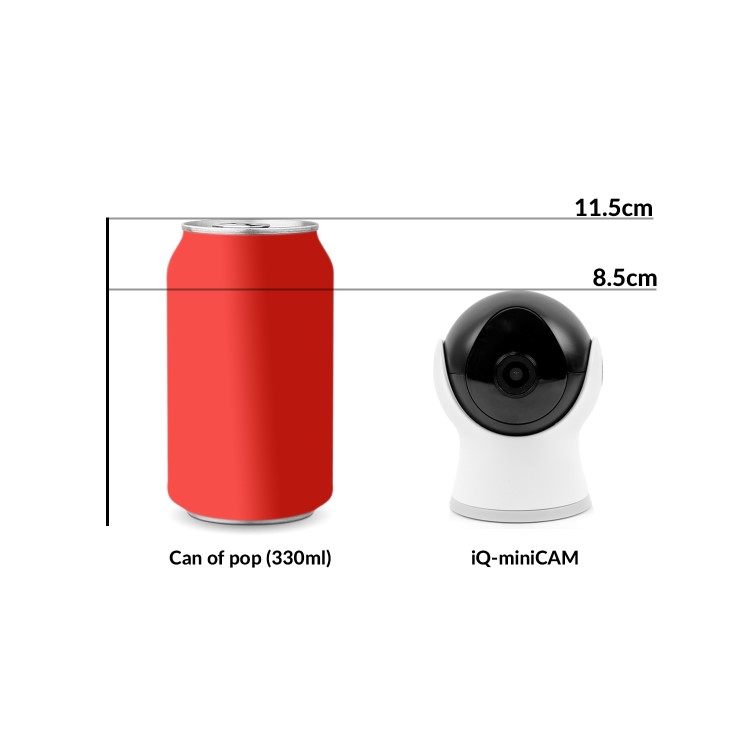 electriQ 720p HD Wifi Mini Camera with 2-way audio & dedicated App
