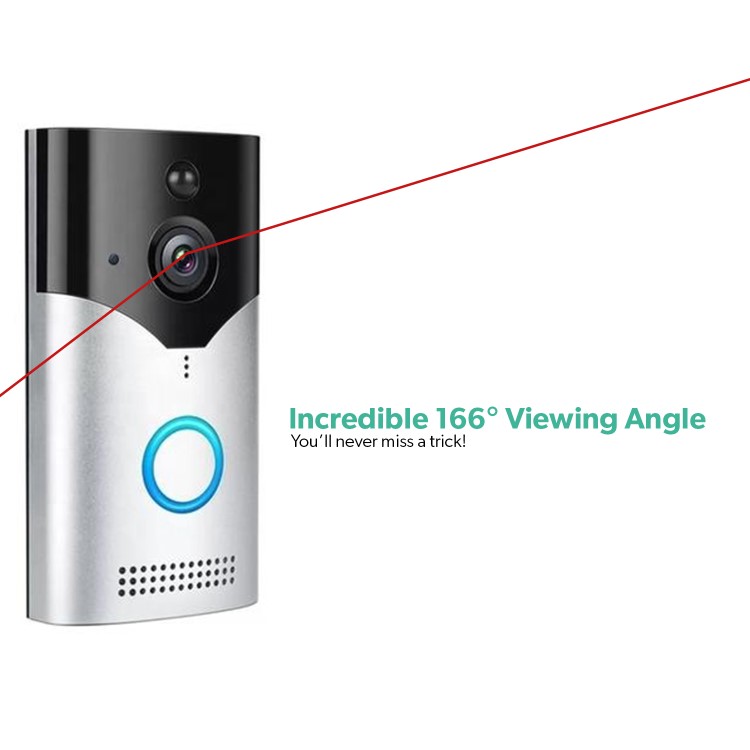 electriQ 720p HD Wireless Video Doorbell Camera Gen 1 with Intercom & Chime - Silver