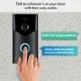 electriQ 1080p HD Wireless Video Doorbell Camera Gen 2 with Intercom & Chime - Black