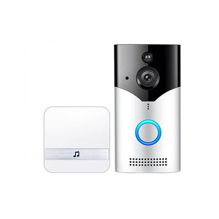 electriQ 720p HD Wireless Video Doorbell Camera Gen 1 with Intercom & Chime - Silver