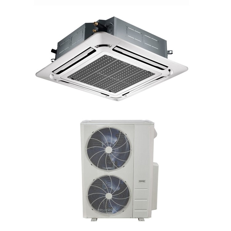 GRADE A1 - Super Slim 48000 BTU 14kW Toshiba GMCC Powered 4-Way Cassette Inverter Air Conditioner with Heat Pump