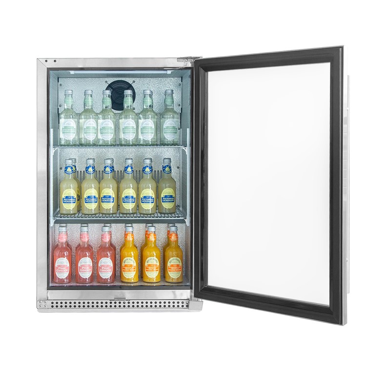 electriQ Single Door Outdoor Bottle Cooler - 118 Ltr Stainless Steel