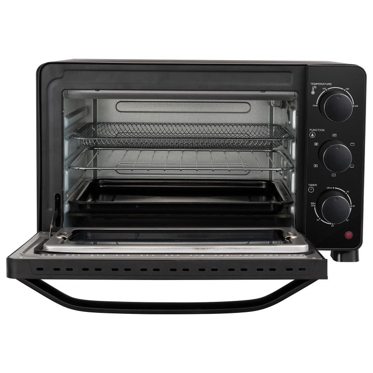 electriQ 23L Mini Oven with Air Fryer Function - Black