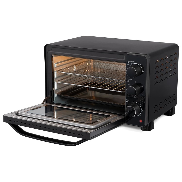 electriQ 23L Mini Oven with Air Fryer Function - Black