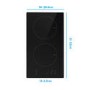 GRADE A1 - electriQ 30cm Domino Two Zone Induction Hob Black - Plug in and go ! 