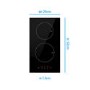 electriQ 30cm 2 Zone Domino Induction Hob - Plug In and Go