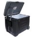 electriQ 45 Litre Portable Electric Coolbox with Wheels - Black